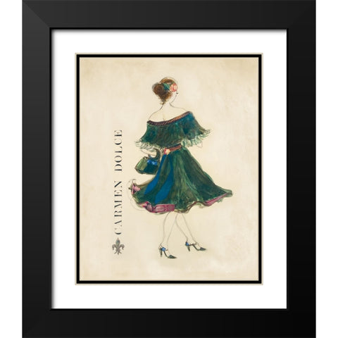 Glamour Collection I Black Modern Wood Framed Art Print with Double Matting by Dolce, Carmen