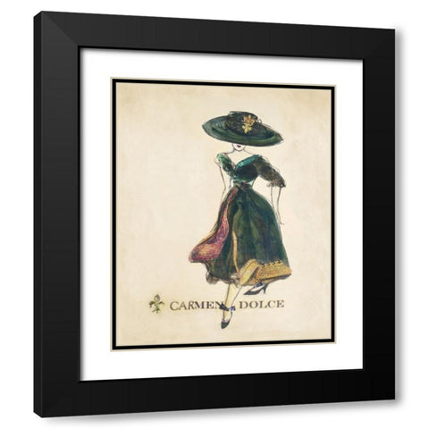 Glamour Collection II Black Modern Wood Framed Art Print with Double Matting by Dolce, Carmen