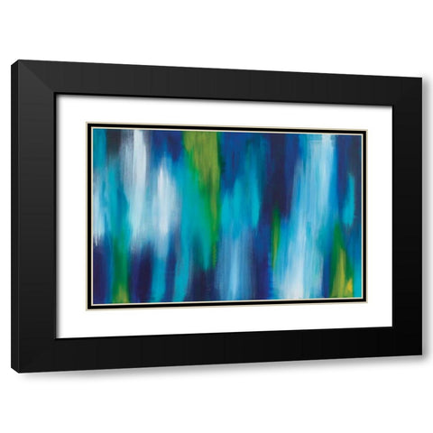 Aquos Black Modern Wood Framed Art Print with Double Matting by Soccio, Christine