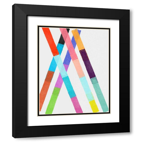 Blocking III Black Modern Wood Framed Art Print with Double Matting by Essue, Christina