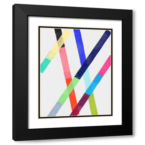 Blocking IV Black Modern Wood Framed Art Print with Double Matting by Essue, Christina