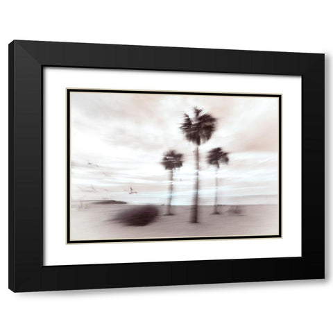 Beach Nostalgia  Black Modern Wood Framed Art Print with Double Matting by Connolly, Karin