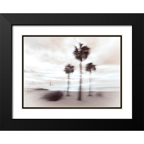 Beach Nostalgia  Black Modern Wood Framed Art Print with Double Matting by Connolly, Karin