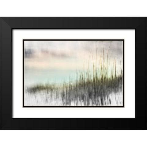 Sunset Pond  Black Modern Wood Framed Art Print with Double Matting by Connolly, Karin