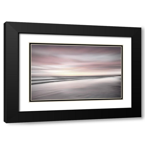 Pink Clouds  Black Modern Wood Framed Art Print with Double Matting by Connolly, Karin