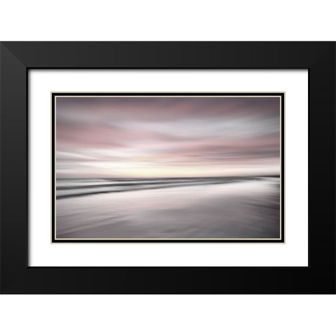 Pink Clouds  Black Modern Wood Framed Art Print with Double Matting by Connolly, Karin
