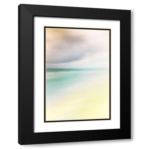 Blue Waves  Black Modern Wood Framed Art Print with Double Matting by Connolly, Karin