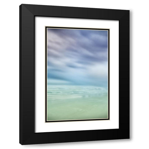 Blue Coast  Black Modern Wood Framed Art Print with Double Matting by Connolly, Karin