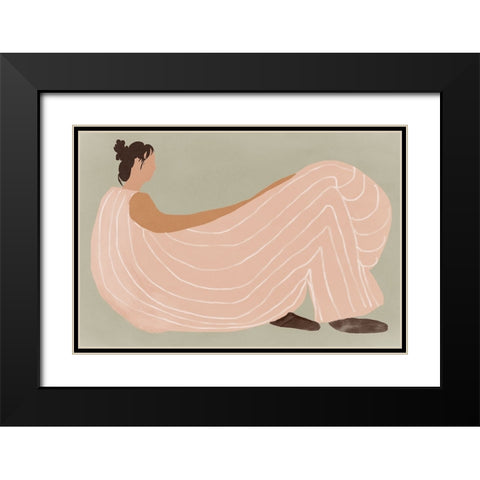 Basked Sun  Black Modern Wood Framed Art Print with Double Matting by Project C