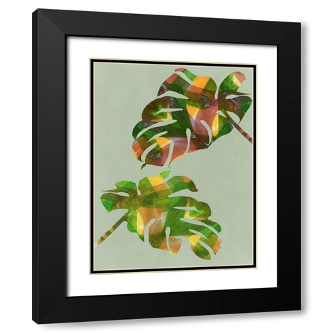 Tropical Monstera III Black Modern Wood Framed Art Print with Double Matting by Project C