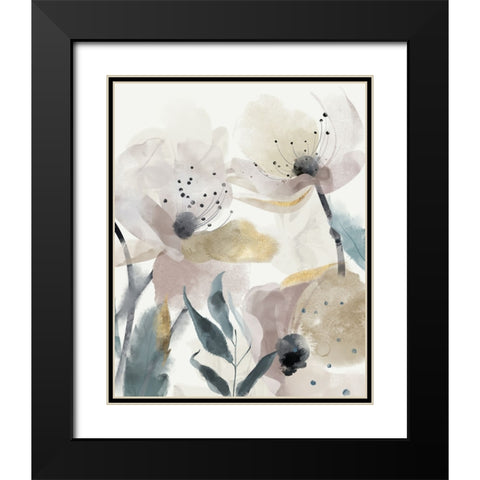 Enchanted Garden II Black Modern Wood Framed Art Print with Double Matting by Jacob Q