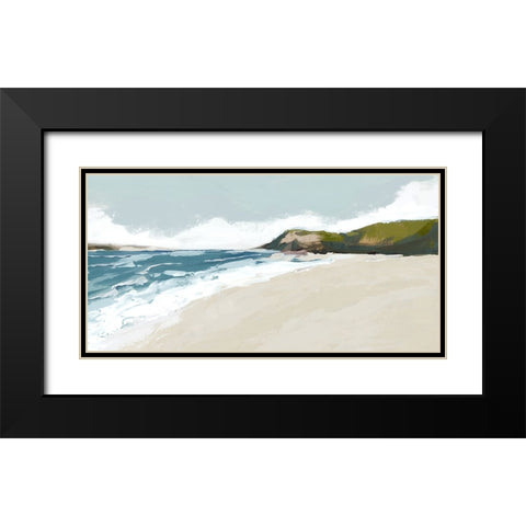 Island Getaway Black Modern Wood Framed Art Print with Double Matting by Jacob Q