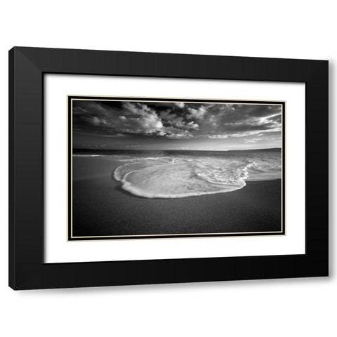 Sea of Serenity Black Modern Wood Framed Art Print with Double Matting by Frates, Dennis