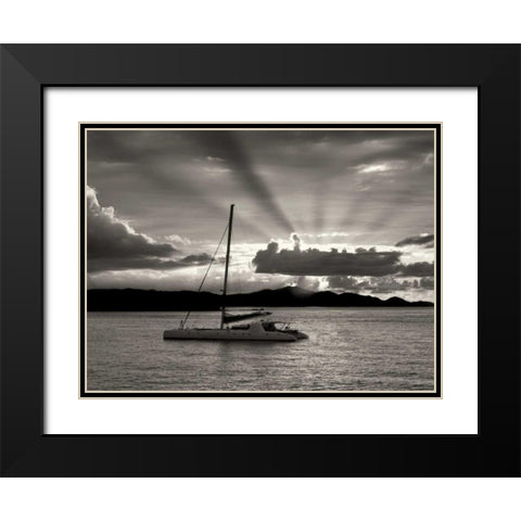 Silence III Black Modern Wood Framed Art Print with Double Matting by Frates, Dennis