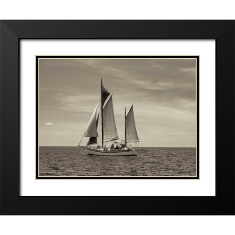 Stature Black Modern Wood Framed Art Print with Double Matting by Frates, Dennis