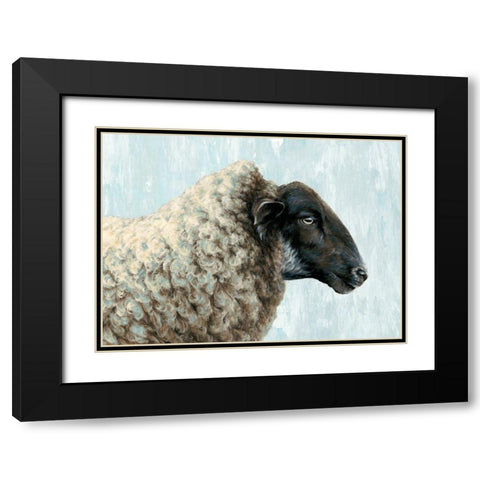 Easy Going Black Modern Wood Framed Art Print with Double Matting by Perejogina, Dina