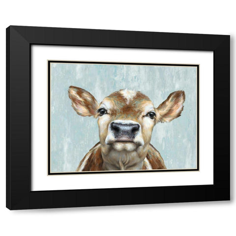 Jersey Girl Black Modern Wood Framed Art Print with Double Matting by Perejogina, Dina
