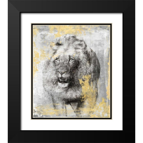 King Black Modern Wood Framed Art Print with Double Matting by Peregojina, Dina