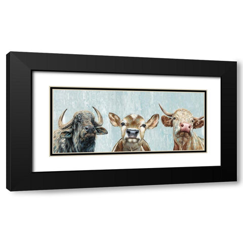 Animal Friends I Black Modern Wood Framed Art Print with Double Matting by Perejogina, Dina