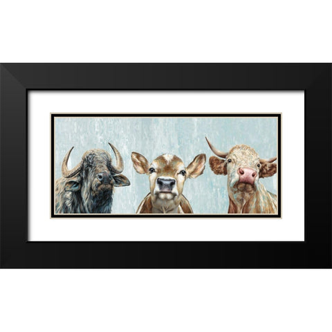 Animal Friends I Black Modern Wood Framed Art Print with Double Matting by Perejogina, Dina