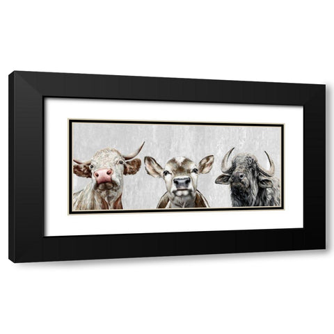 Animal Friends II Black Modern Wood Framed Art Print with Double Matting by Perejogina, Dina