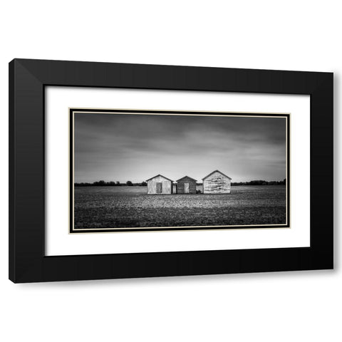 Frosty Winter Black Modern Wood Framed Art Print with Double Matting by Orlov, Irena