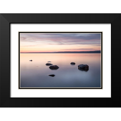 Quietly Waiting Black Modern Wood Framed Art Print with Double Matting by Kirshner, Dmitry