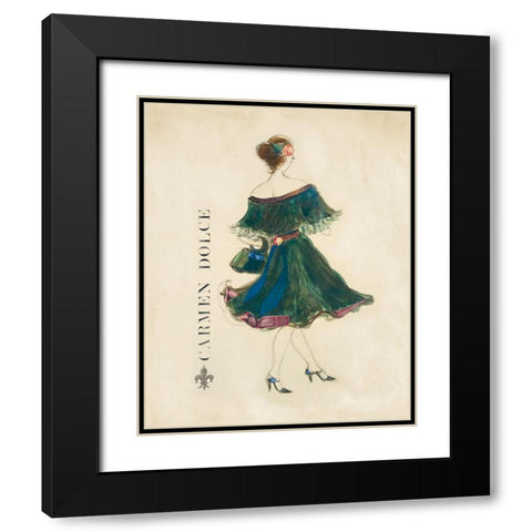 Galmour Collection Black Modern Wood Framed Art Print with Double Matting by Dolce, Cameron