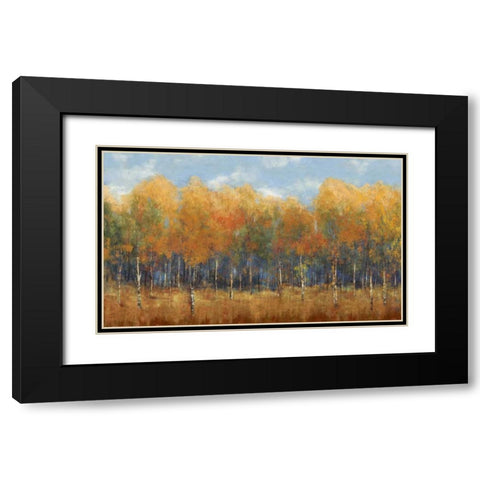 Violet Landscape Black Modern Wood Framed Art Print with Double Matting by Dolce, Carmen