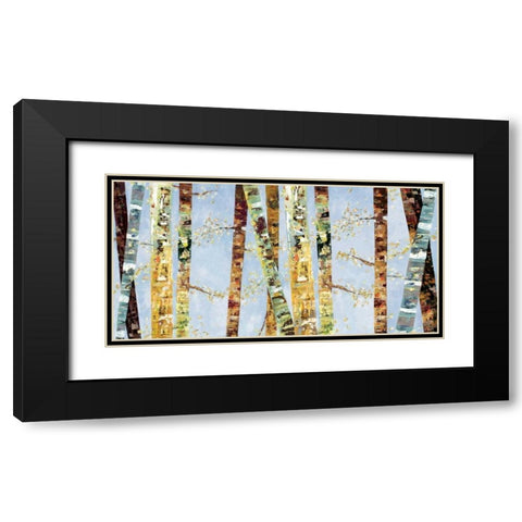 Bark Abstract Black Modern Wood Framed Art Print with Double Matting by Dolce, Carmen