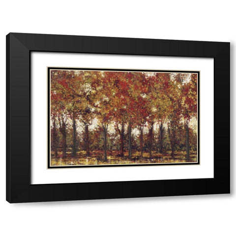 Bordeaux Trees Black Modern Wood Framed Art Print with Double Matting by Dolce, Carmen