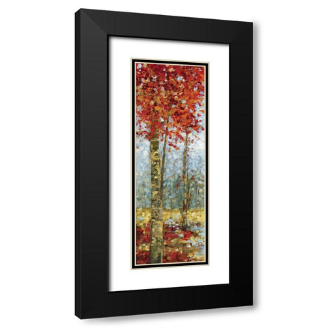 Crimson Woods I  Black Modern Wood Framed Art Print with Double Matting by Dolce, Carmen