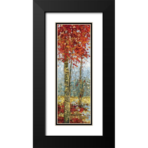Crimson Woods I  Black Modern Wood Framed Art Print with Double Matting by Dolce, Carmen