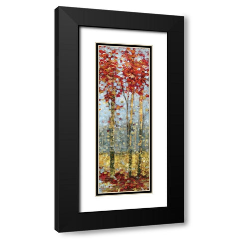 Crimson Woods II  Black Modern Wood Framed Art Print with Double Matting by Dolce, Carmen