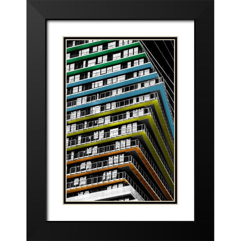 Rsinbow Bulding Story  Black Modern Wood Framed Art Print with Double Matting by Dulis, Peter