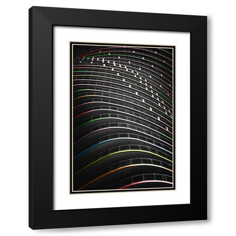 Upstream Enchanced  Black Modern Wood Framed Art Print with Double Matting by Dulis, Peter