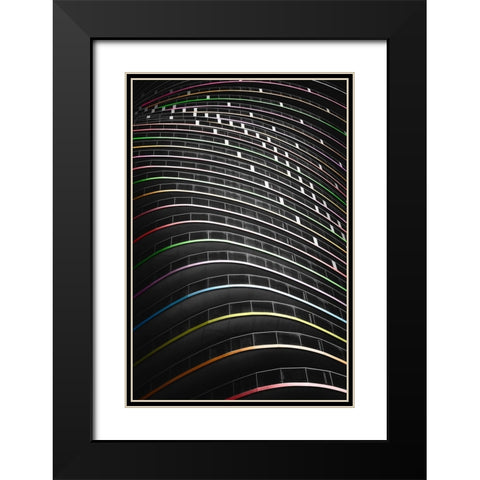Upstream Enchanced  Black Modern Wood Framed Art Print with Double Matting by Dulis, Peter