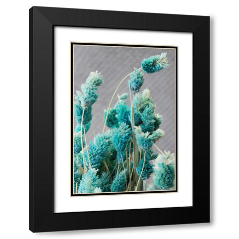 Autumnal Teal I Black Modern Wood Framed Art Print with Double Matting by Savone, Daniela