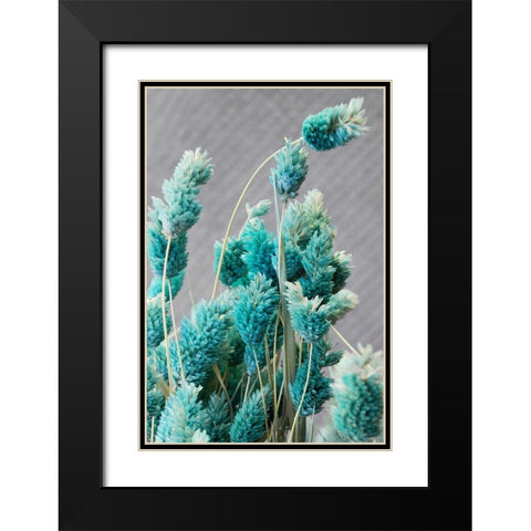Autumnal Teal I Black Modern Wood Framed Art Print with Double Matting by Savone, Daniela