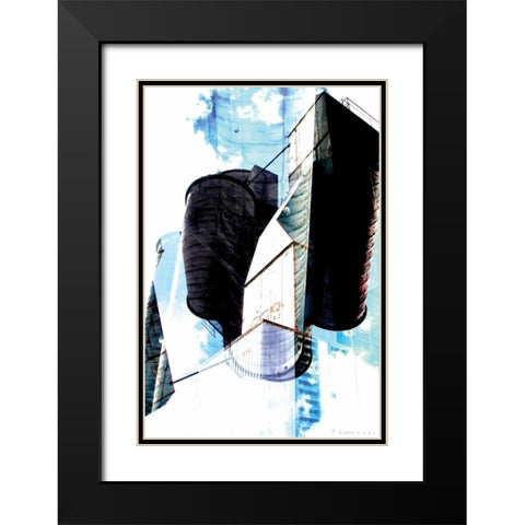Sillo IX Black Modern Wood Framed Art Print with Double Matting by Varrasso, Enrico