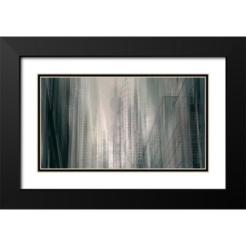 Manhattan Mayhem Black Modern Wood Framed Art Print with Double Matting by Jenney, Jessica