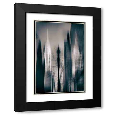 Metropolis Black Modern Wood Framed Art Print with Double Matting by Jenney, Jessica