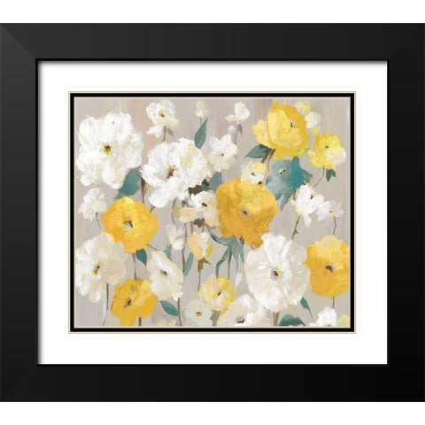 Yellow Bouquet  Black Modern Wood Framed Art Print with Double Matting by K, Ella