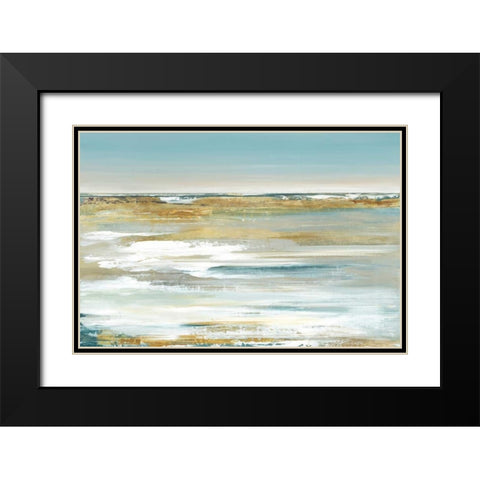 Blue Horizon I Black Modern Wood Framed Art Print with Double Matting by Mravyan, Valeria