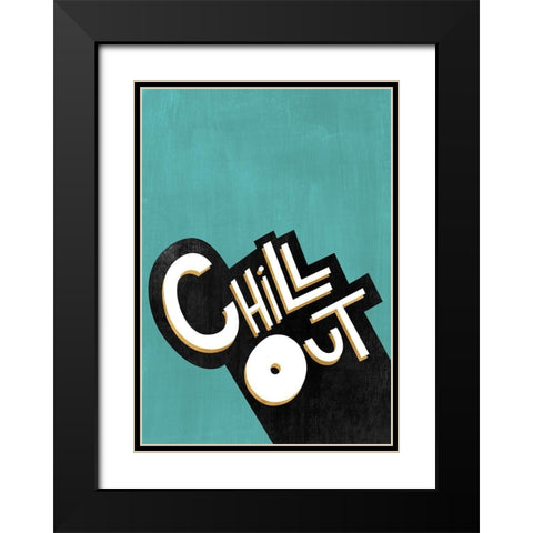Chill Out  Black Modern Wood Framed Art Print with Double Matting by Leonard, Sarah