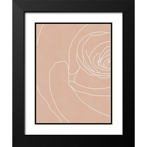 Blush Flowers III  Black Modern Wood Framed Art Print with Double Matting by Leonard, Sarah