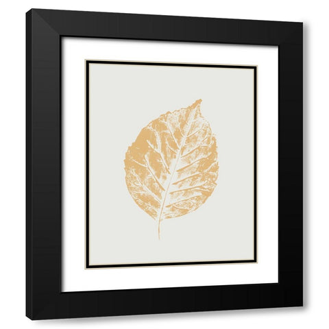 Colour Leaf Print I  Black Modern Wood Framed Art Print with Double Matting by Leonard, Sarah