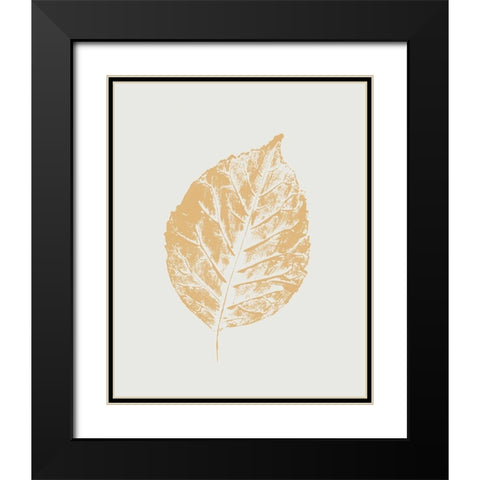 Colour Leaf Print I  Black Modern Wood Framed Art Print with Double Matting by Leonard, Sarah