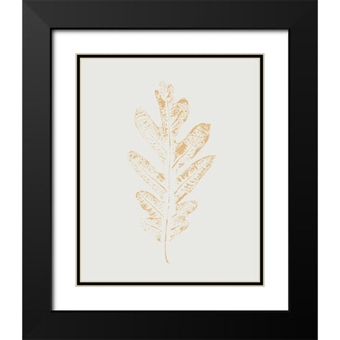Colour Leaf Print IV Black Modern Wood Framed Art Print with Double Matting by Leonard, Sarah