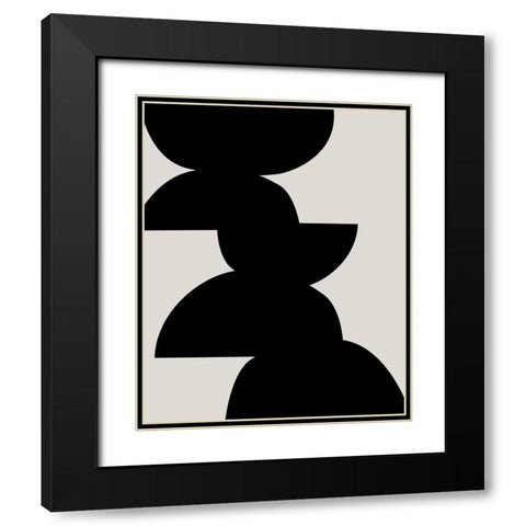 Balance Together Black Modern Wood Framed Art Print with Double Matting by Leonard, Sarah